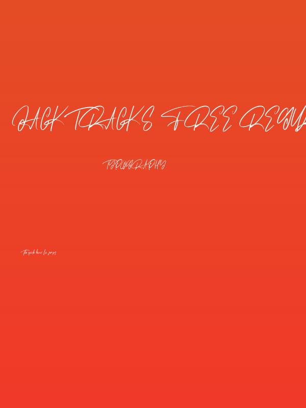 Jacktracks Free Regular Poster