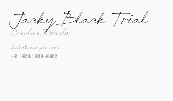 Jacky Black Trial Business Card