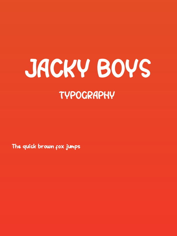 Jacky Boys Poster