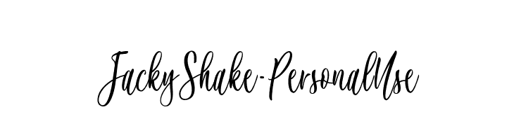 JackyShake-PersonalUse  フリーフォントのダウンロード