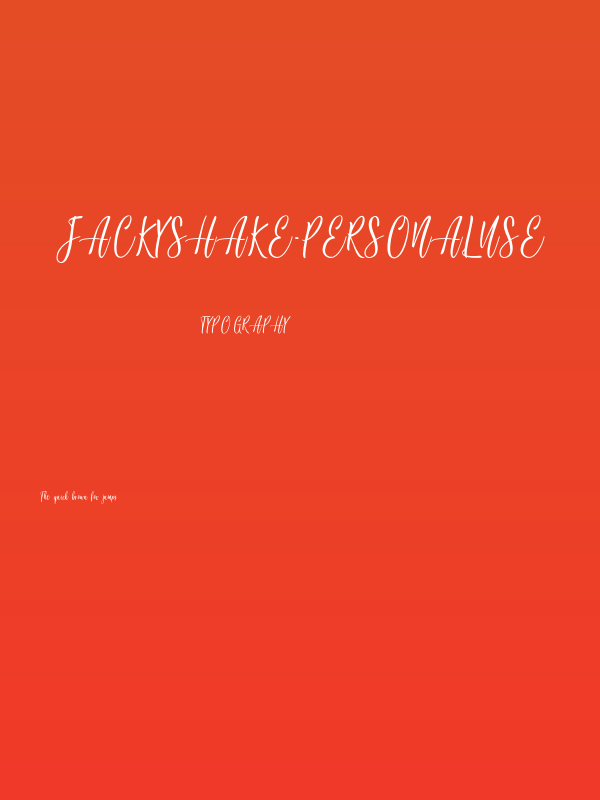 JackyShake-PersonalUse Poster