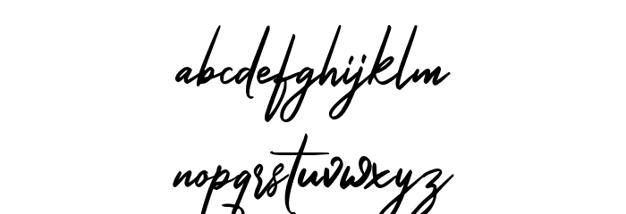 Jackyband Schriftart Kleinbuchstaben