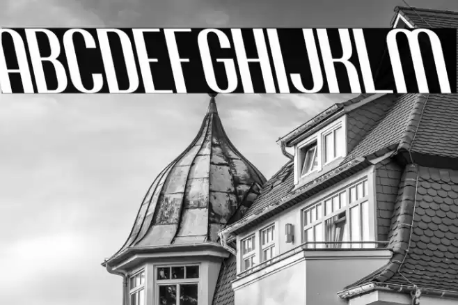 Jacob and son Tilted Font examples