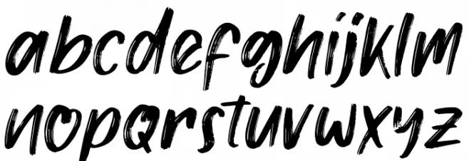 Jacqueline Schriftart Kleinbuchstaben