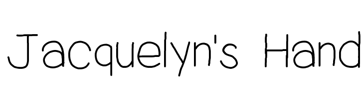 Jacquelyn's Hand Шрифта