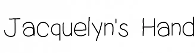 Jacquelyn's Hand  baixar fontes gratis