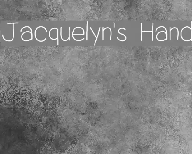 Jacquelyn's Hand Шрифта examples