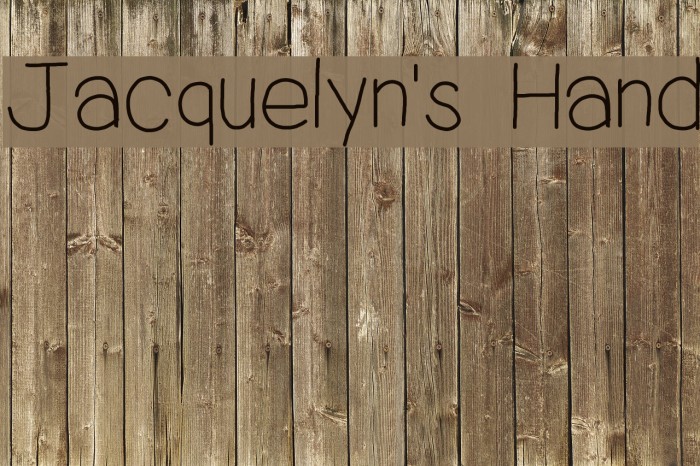 Jacquelyn's Hand Шрифта examples