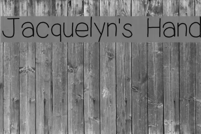 Jacquelyn's Hand Шрифта examples