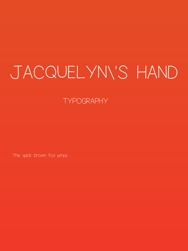Jacquelyn's Hand Poster