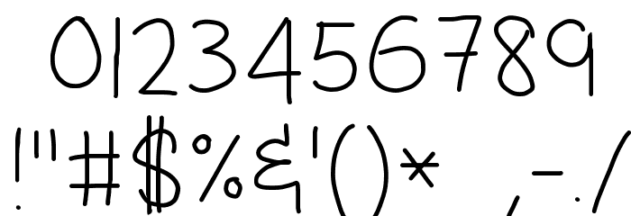 Jacquelyn's Messy Hand Font OTHER CHARS