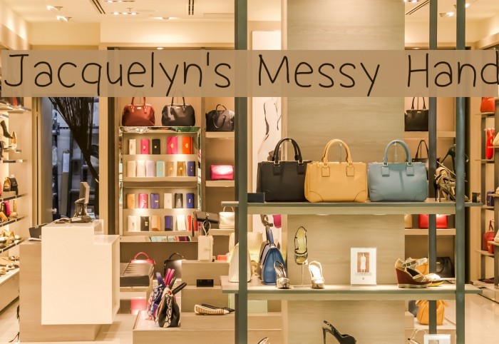 Jacquelyn's Messy Hand Font examples