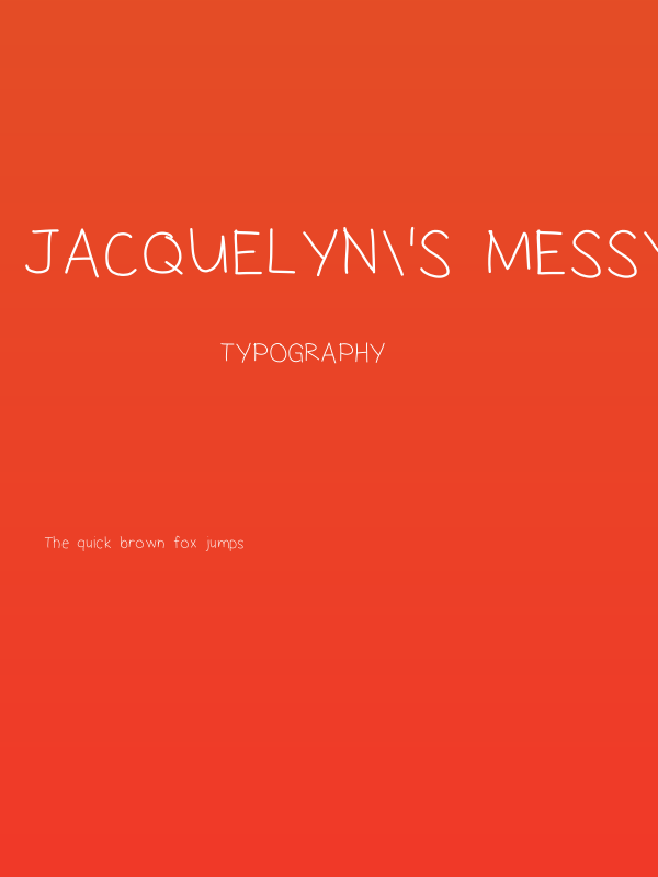 Jacquelyn's Messy Hand Poster