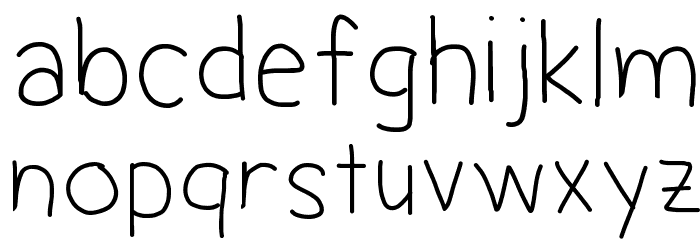 Jacquelyn's Messy Hand Font LOWERCASE