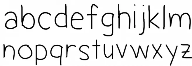 Jacquelyn's Messy Hand Schriftart Kleinbuchstaben