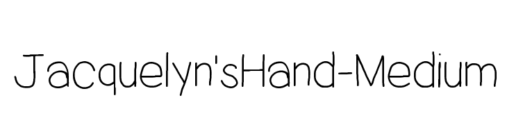 Jacquelyn'sHand-Medium  Frei Schriftart Herunterladen