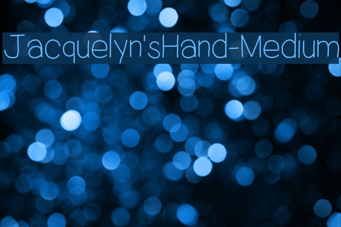 Jacquelyn'sHand-Medium Font examples