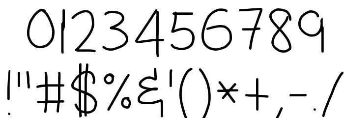 Jacquelyn'sMessyHand-Medium Font OTHER CHARS