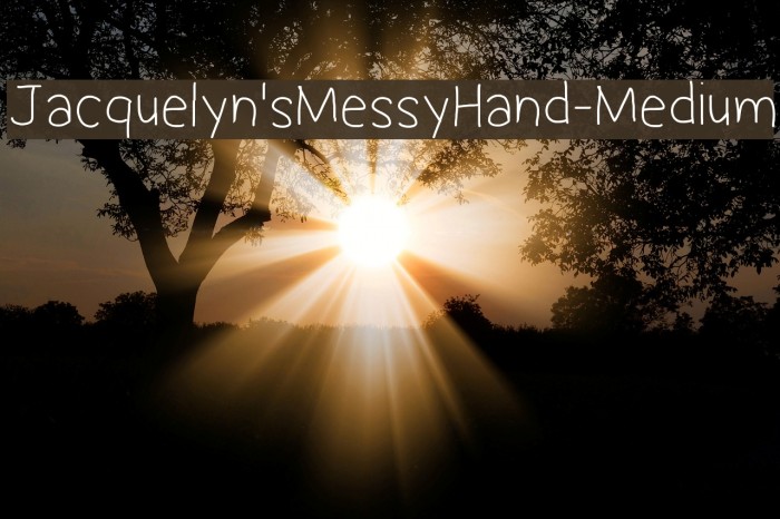 Jacquelyn'sMessyHand-Medium Font examples