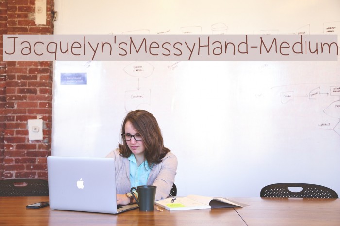 Jacquelyn'sMessyHand-Medium Font examples