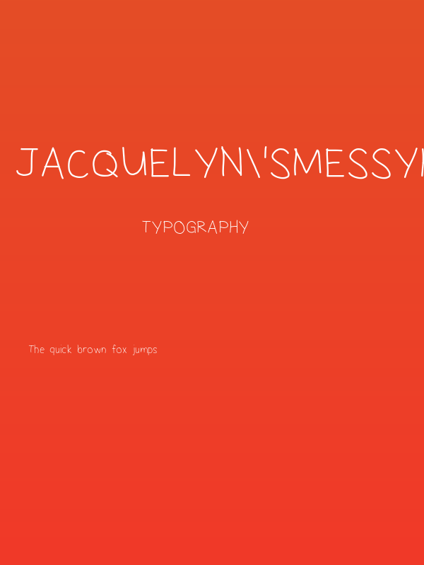 Jacquelyn'sMessyHand-Medium Poster