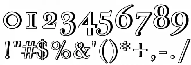 Jacques Francois Shadow Font OTHER CHARS