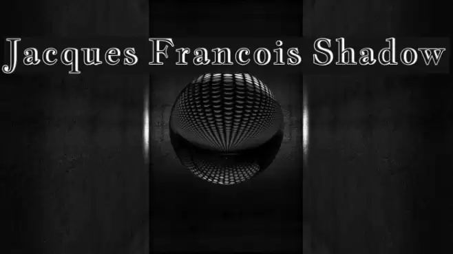 Jacques Francois Shadow Font examples
