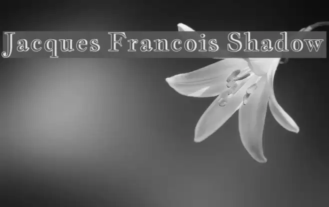 Jacques Francois Shadow Font examples