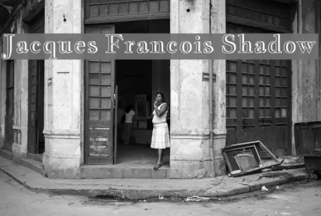 Jacques Francois Shadow Font examples