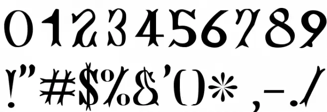 Jacques Regular Font OTHER CHARS