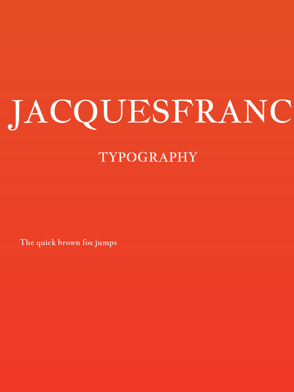 JacquesFrancois-Regular Poster