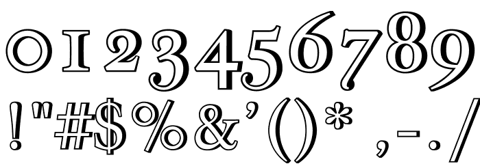 JacquesFrancoisShadow-Regular Font OTHER CHARS