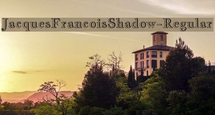 JacquesFrancoisShadow-Regular Font examples