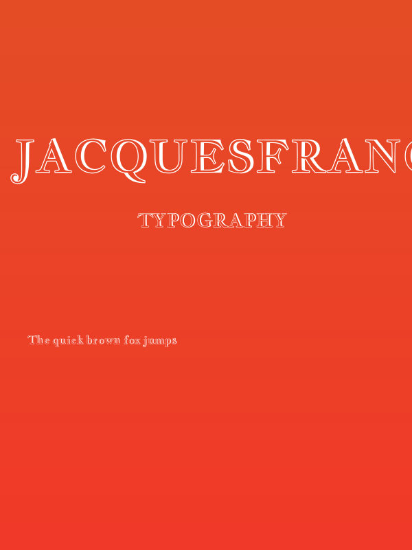 JacquesFrancoisShadow-Regular Poster