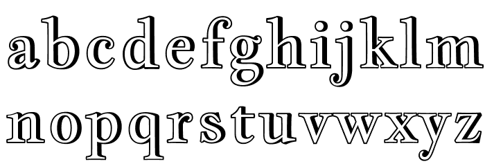 JacquesFrancoisShadow-Regular Font LOWERCASE
