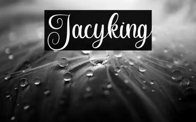 Jacyking Font examples