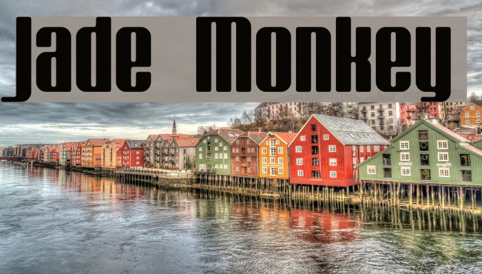 Jade Monkey Schriftart examples
