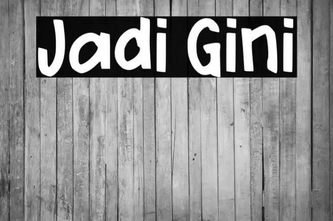 Jadi Gini Font examples
