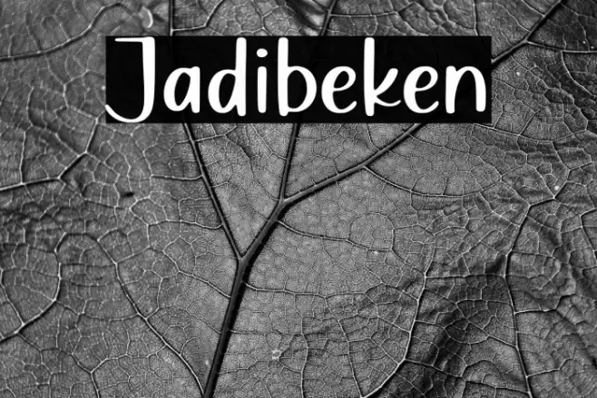 Jadibeken Font examples