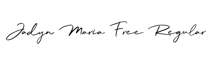 Jadyn Maria Free Regular  नि: शुल्क फ़ॉन्ट्स डाउनलोड