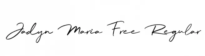 Jadyn Maria Free Regular  नि: शुल्क फ़ॉन्ट्स डाउनलोड