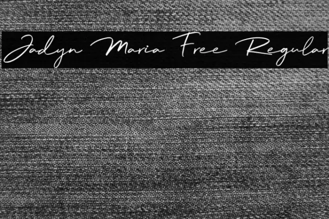 Jadyn Maria Free Regular Font examples