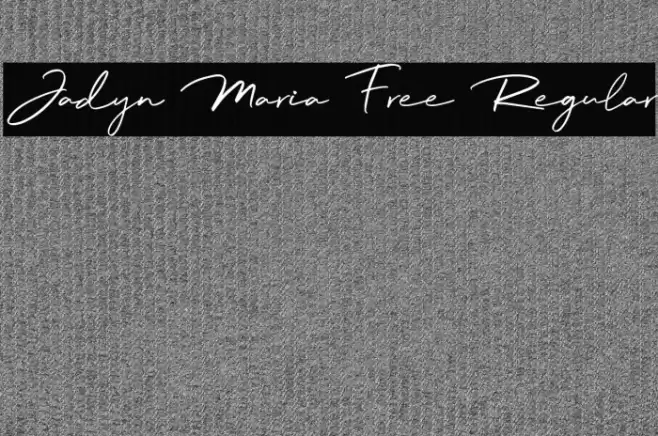 Jadyn Maria Free Regular Font examples