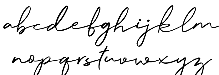 JadynMariaFree-Regular Font LOWERCASE
