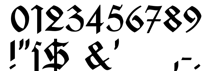 Jaecker-Schrift Font OTHER CHARS