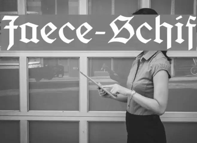 Jaecker-Schrift Font examples