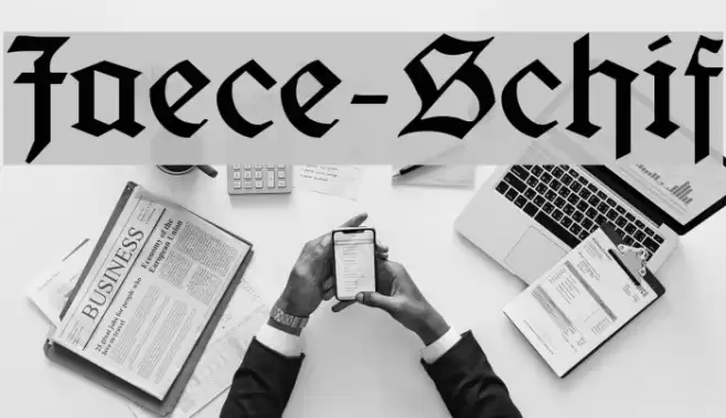 Jaecker-Schrift Font examples