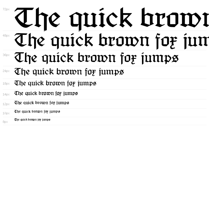 Jaecker-Schrift Waterfall