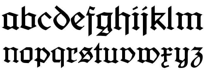 Jaecker-Schrift Font LOWERCASE