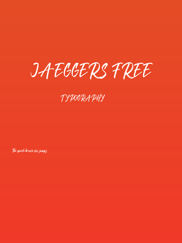 Jaeggers FREE Poster